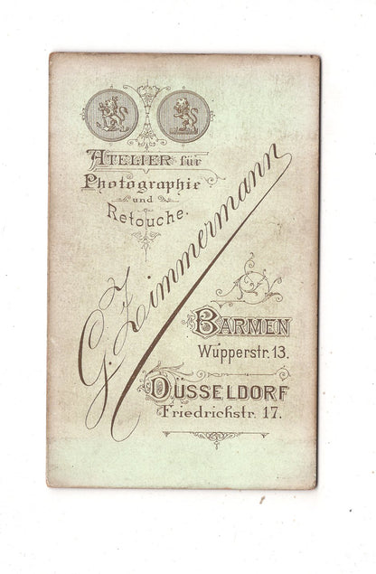 Fotografie Schönes Kinderbild / Baby - Barmen / Düsseldorf um 1880 / CDV N1-09