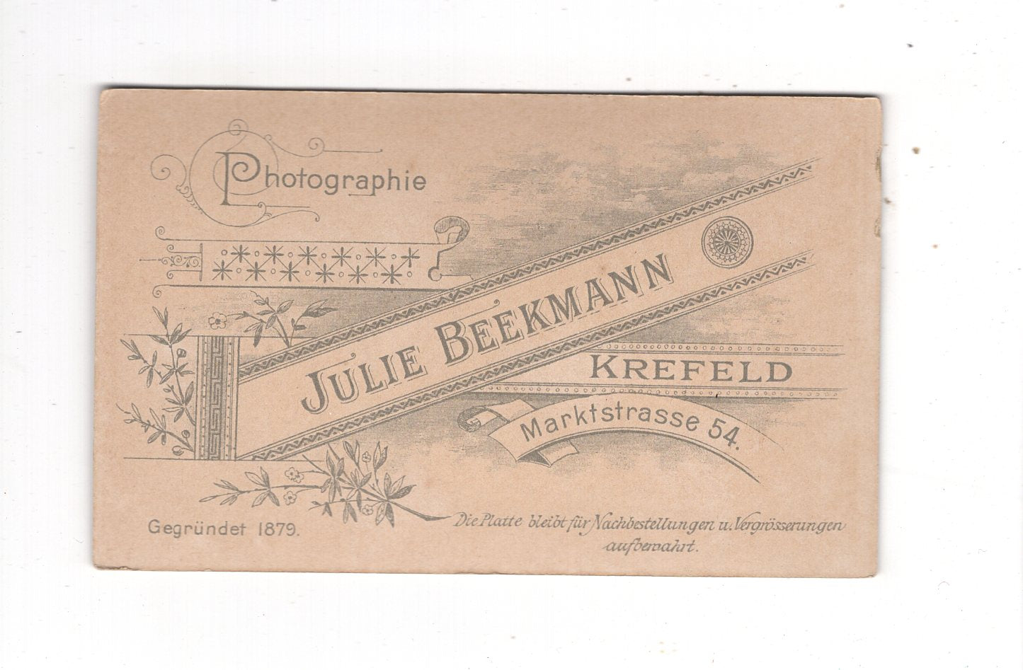 Fotografie Damenportrait - Krefeld 1890er / CDV N1-13