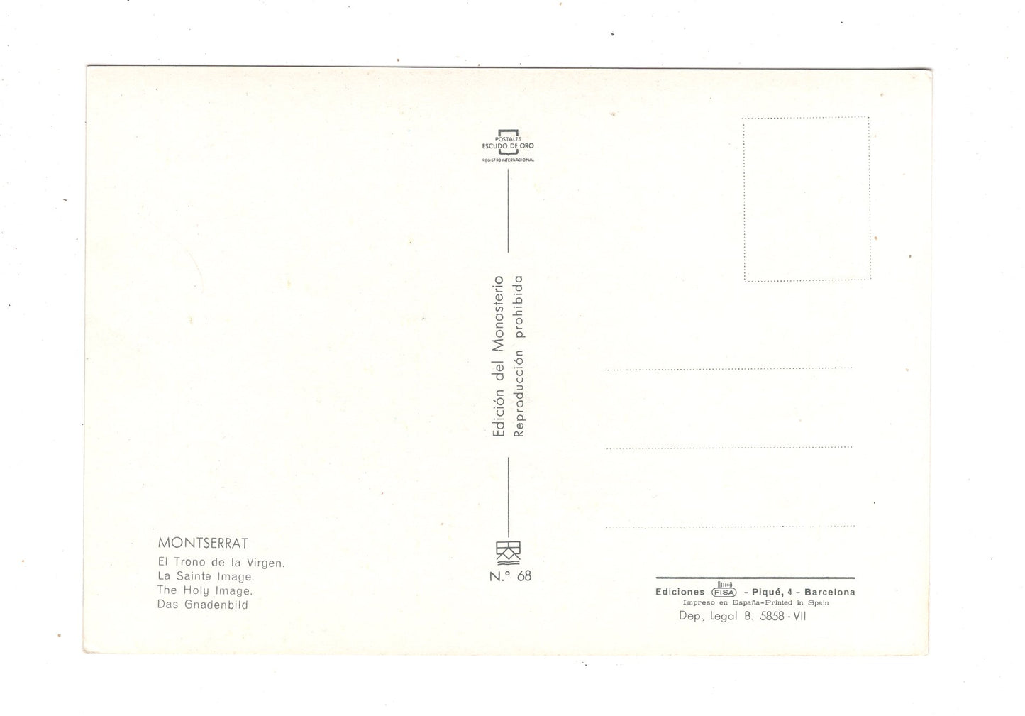 Ansichtskarte Montserrat / Gnadenbild / Spanien / M1-69