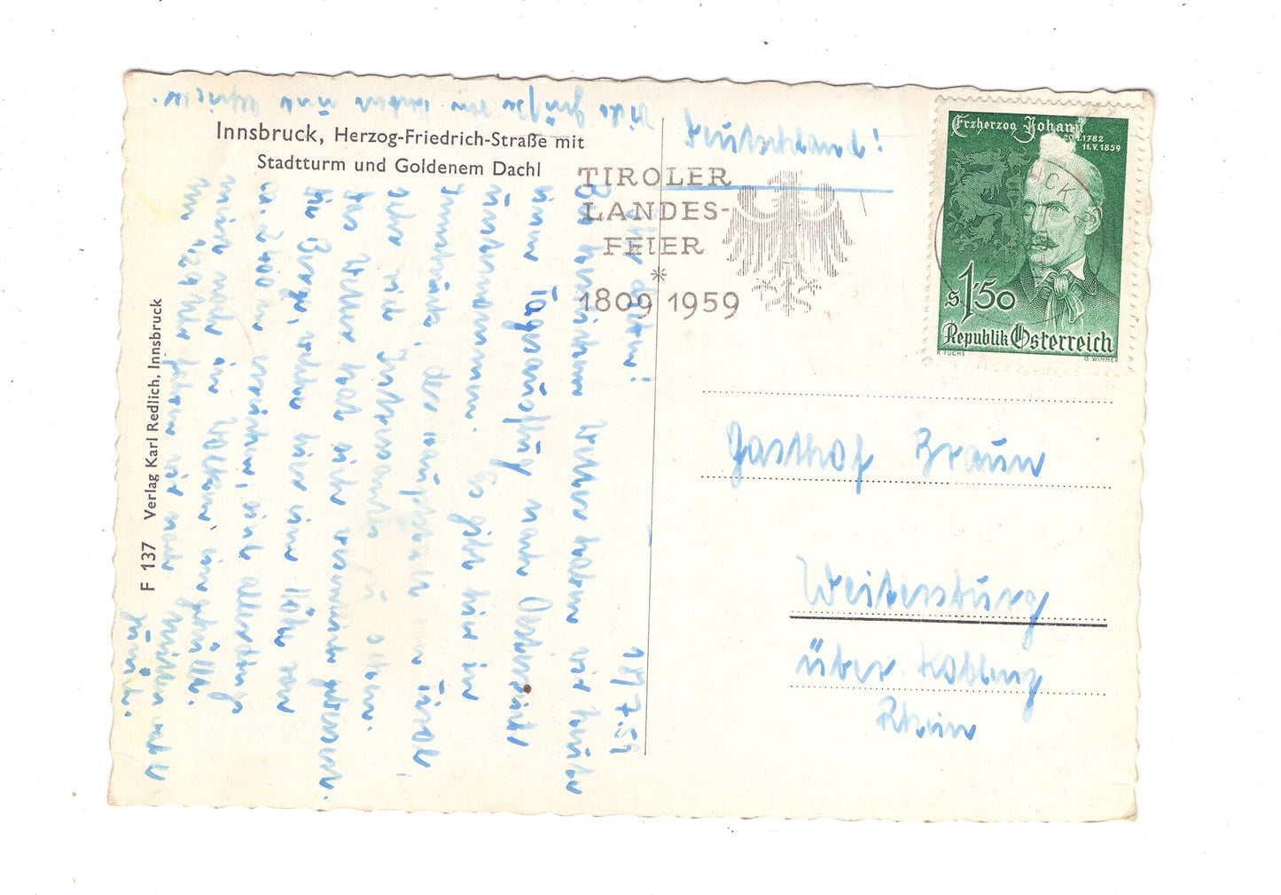 Ansichtskarte Innsbruck / Tirol / Herzog-Friedrich-Straße / Österreich / N1-64