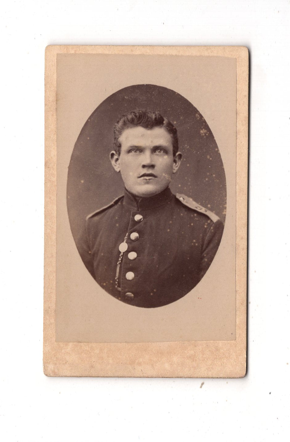 Fotografie Soldat - unbekannter Ort 1880er / CDV M1-06