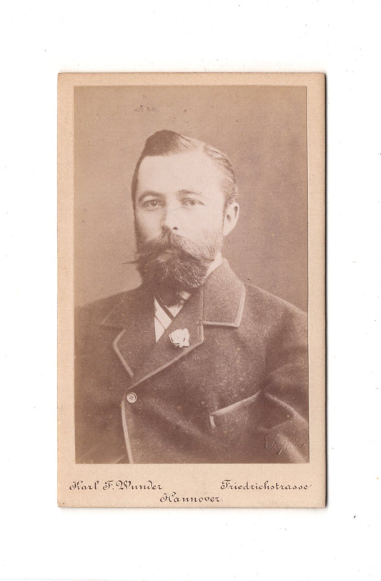 Fotografie Herrenportrait - Hannover 1890er / CDV C1-21