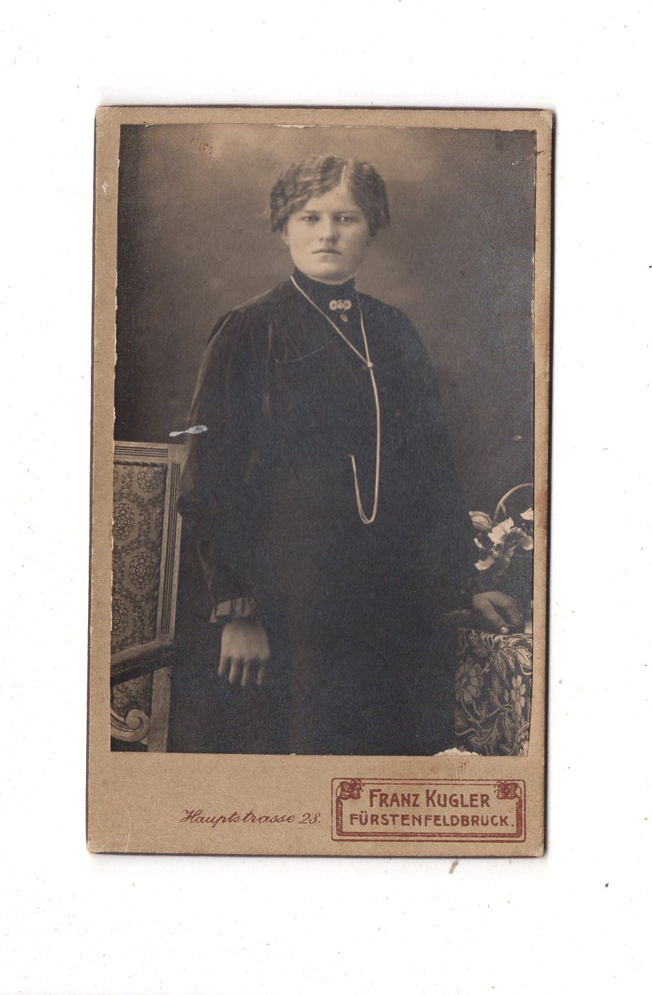 Fotografie Feine Dame - Fürstenfeldbruck 1910er / CDV L1-24