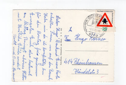 Ansichtskarte Ochsenfurt am Main / Hof des Landratsamts