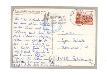 Ansichtskarte Greizer Hütte / Zillertal / Tirol / Österreich