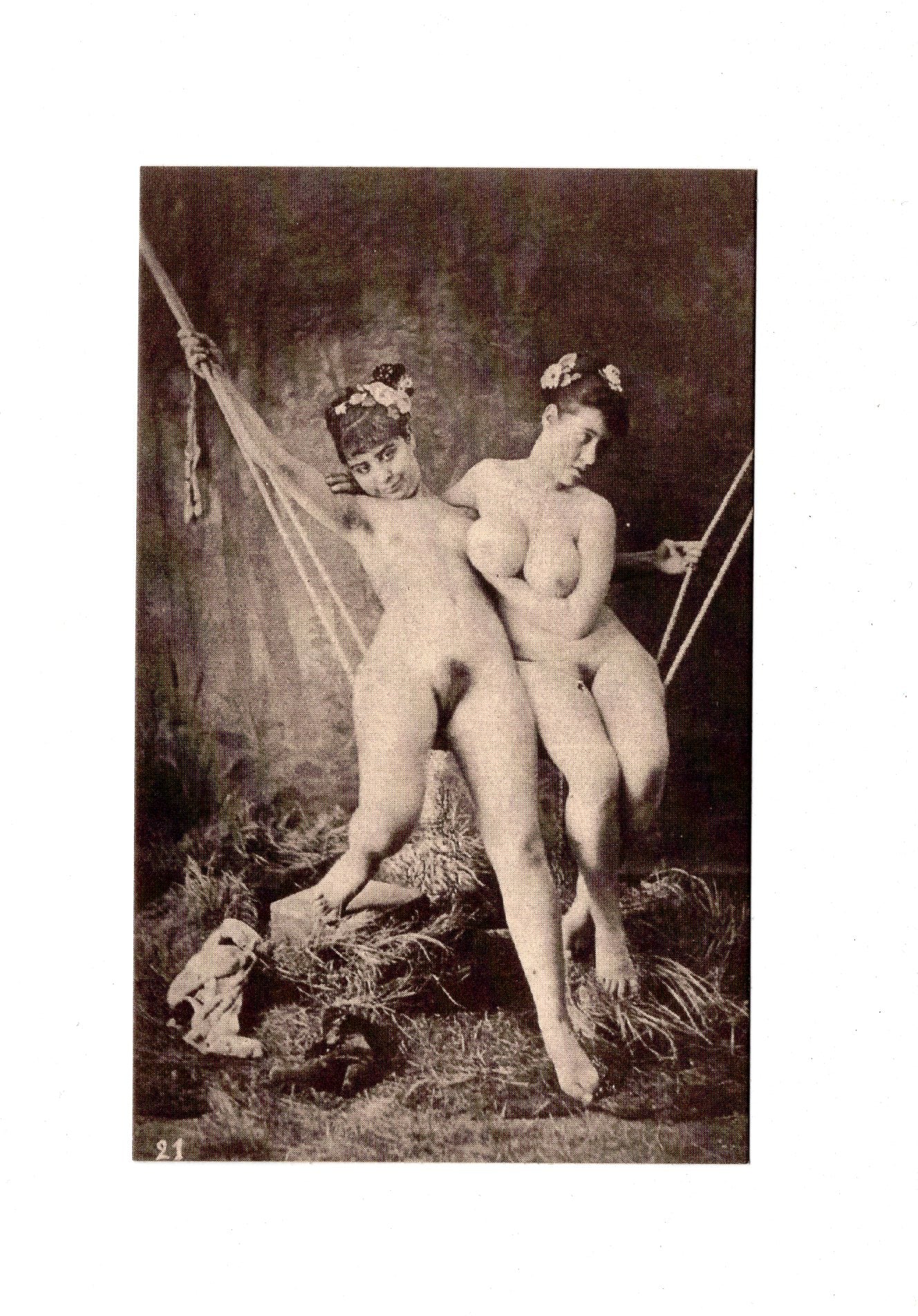 Ansichtskarte Akt / Erotik / Erotische Szene