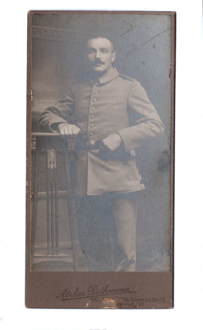Fotografie Soldat / Soldatenportrait - Wolfenbüttel 1910er