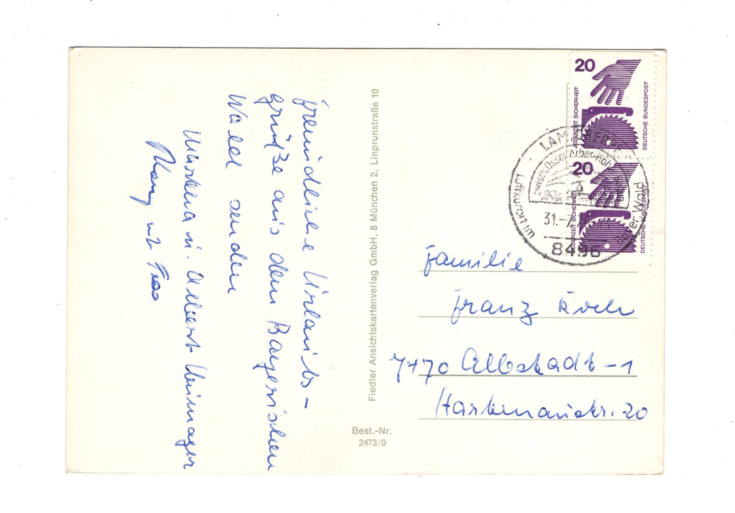 Ansichtskarte Lam am Fuße des Ossers / Bayerischer Wald