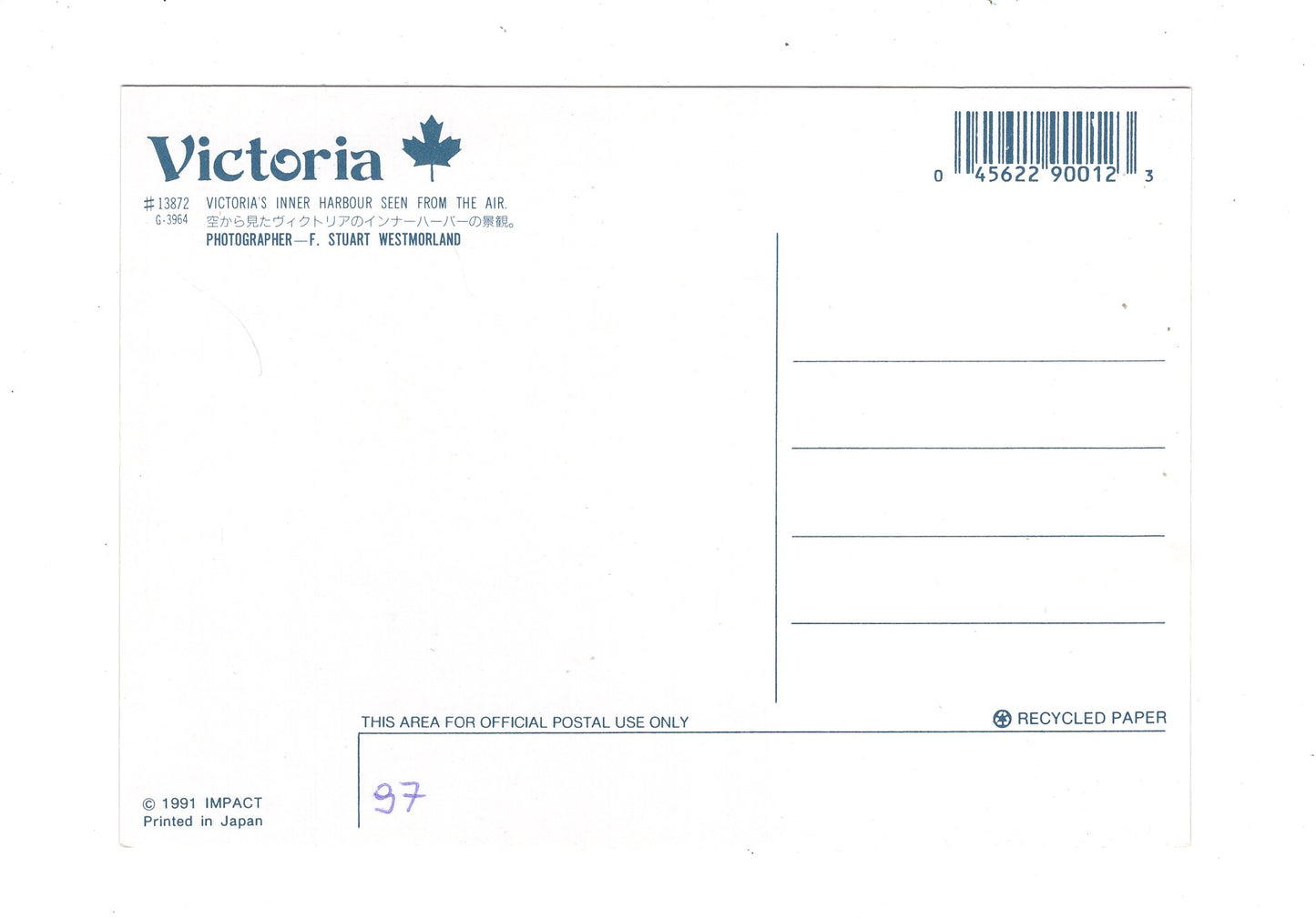 Ansichtskarte Inner Harbour / Victoria / British Columbia / Kanada