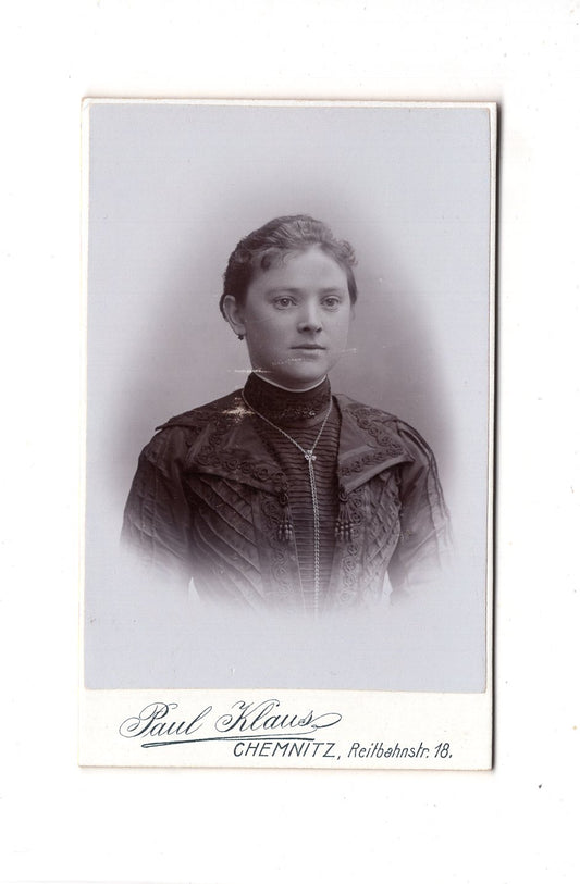 Fotografie Damenportrait - Chemnitz  um 1900 / CDV C1-03