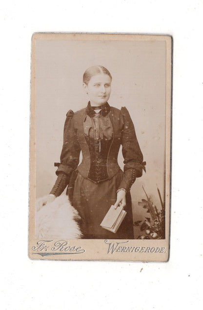 Fotografie Feine Dame - Wernigerode 1890er / CDV L1-24