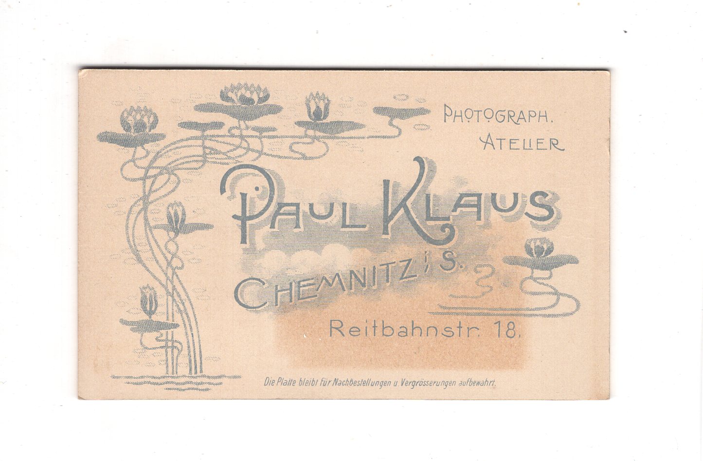 Fotografie Damenportrait - Chemnitz  um 1900 / CDV C1-03