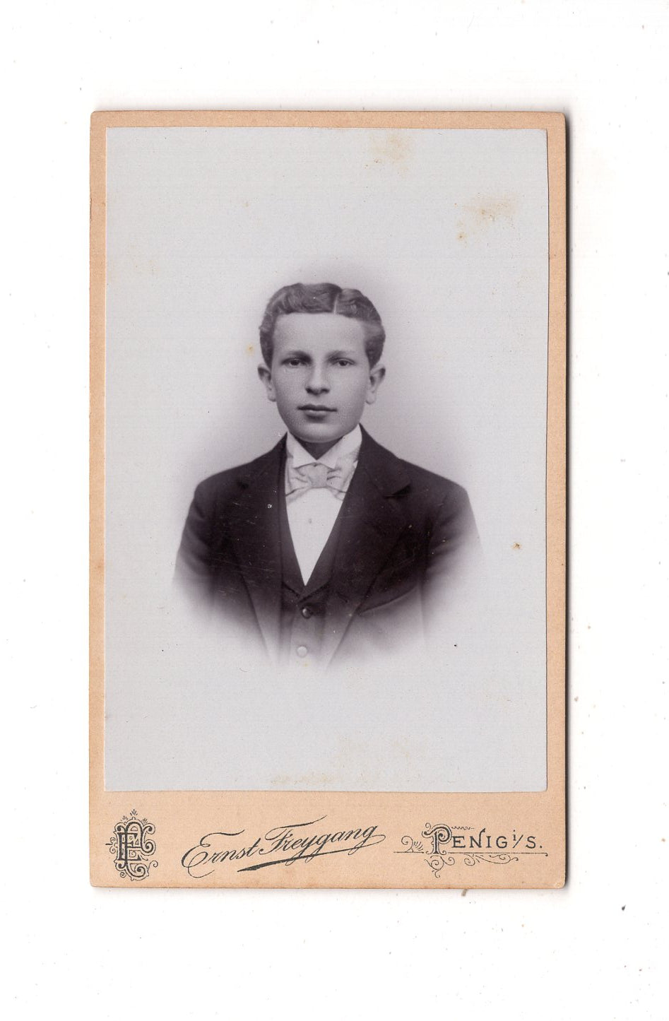 Fotografie Feiner Junge - Penig 1890er / CDV M1-26
