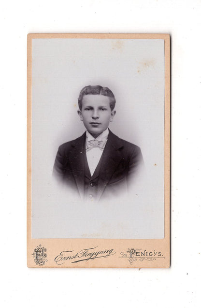 Fotografie Feiner Junge - Penig 1890er / CDV M1-26