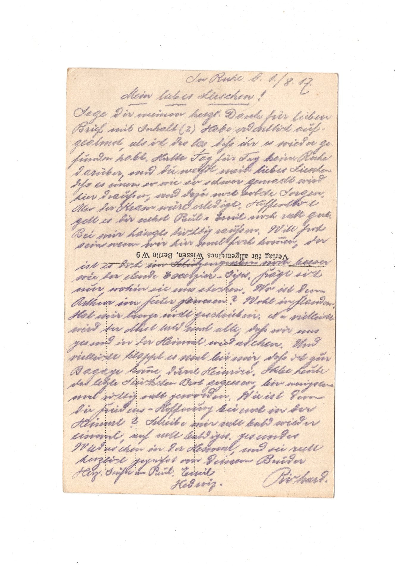 Ansichtskarte / Feldpost / Rouvrois - 1917