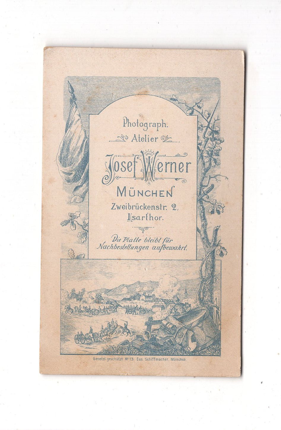 Fotografie Soldat - München 1890er / CDV M1-06