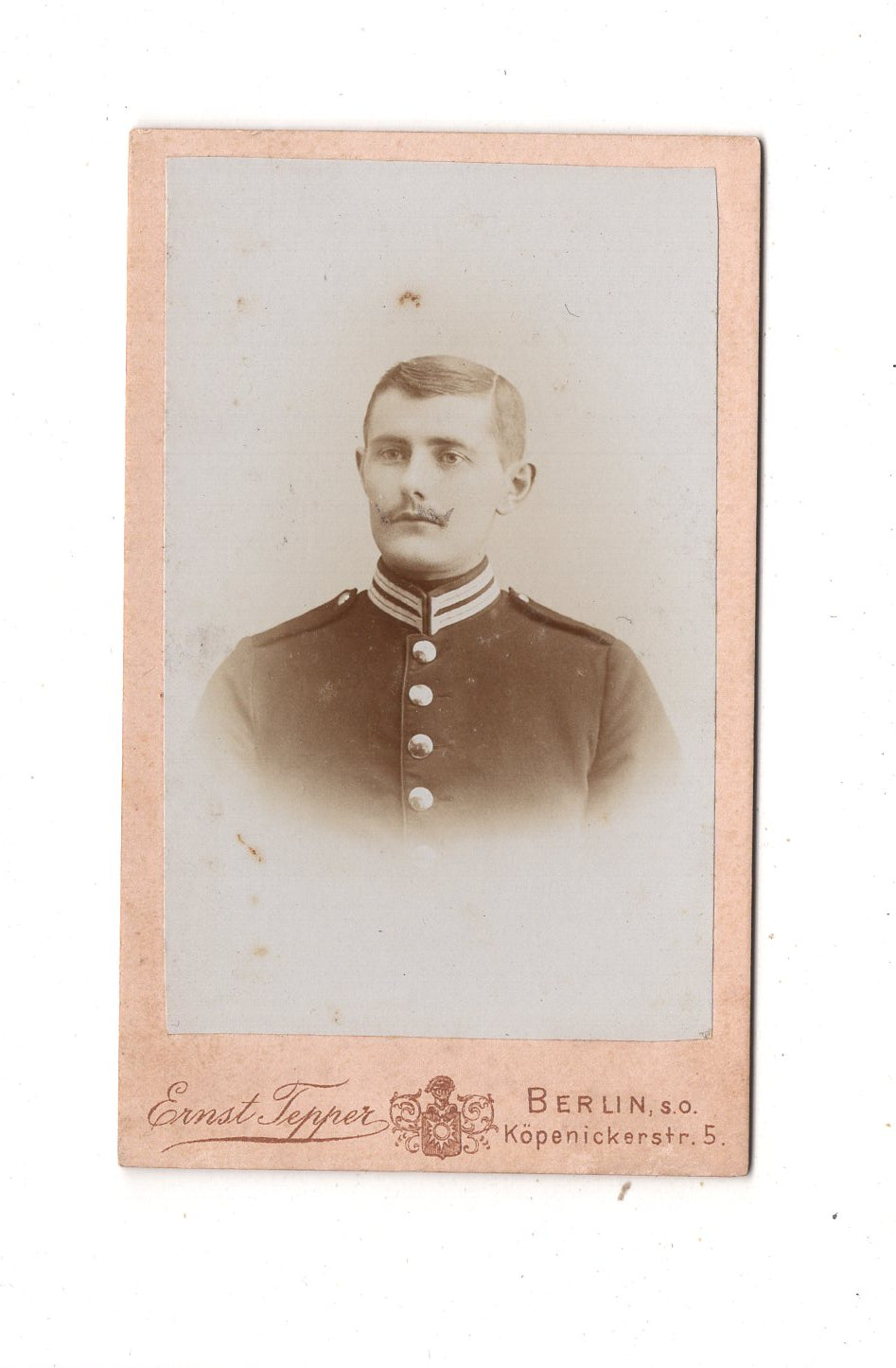 Fotografie Soldat - Berlin 1890er / CDV M1-06