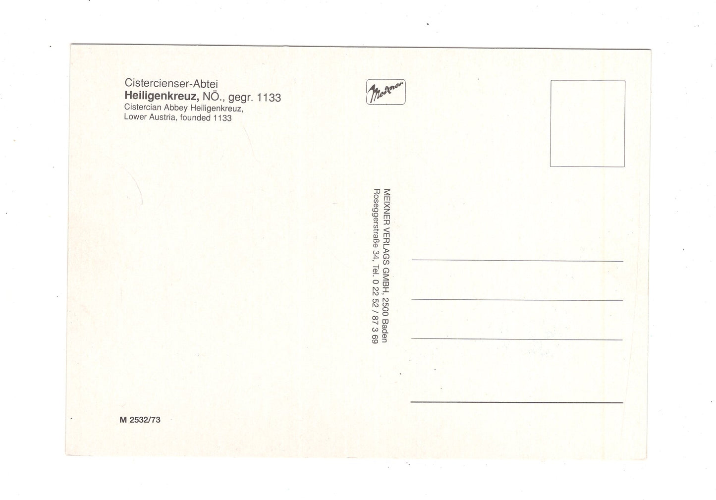 Ansichtskarte Stift Heiligenkreuz / Niederösterreich / Österreich