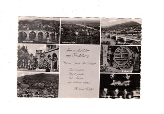 Ansichtskarte Kurznachrichten aus Heidelberg / I1-68