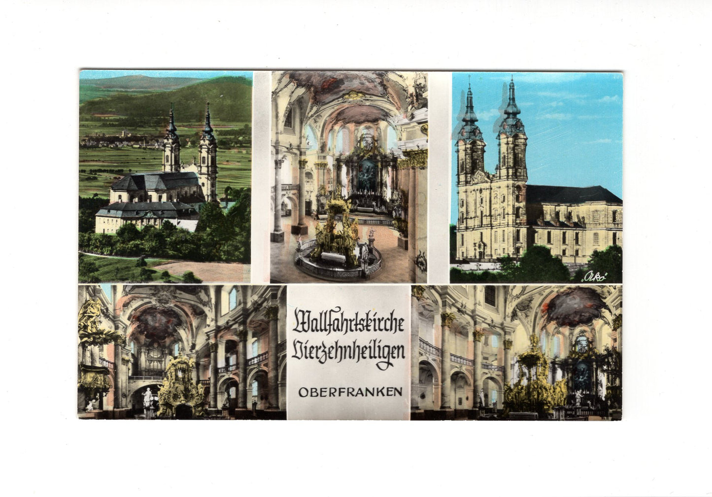 Ansichtskarte Wallfahrtskirche Vierzehnheiligen / Oberfranken
