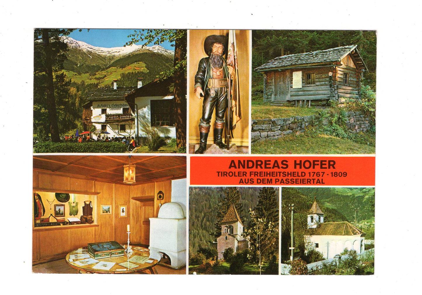 Ansichtskarte Andreas Hofer Gedenkstätten im Passeier Tal / Italien