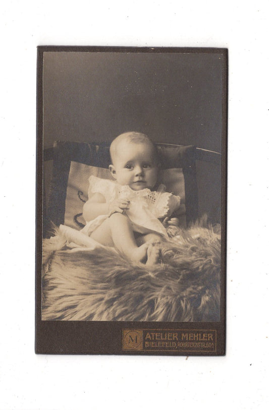 Fotografie Schönes Kinderbild / Baby - Bielefeld 1910er / CDV N1-09