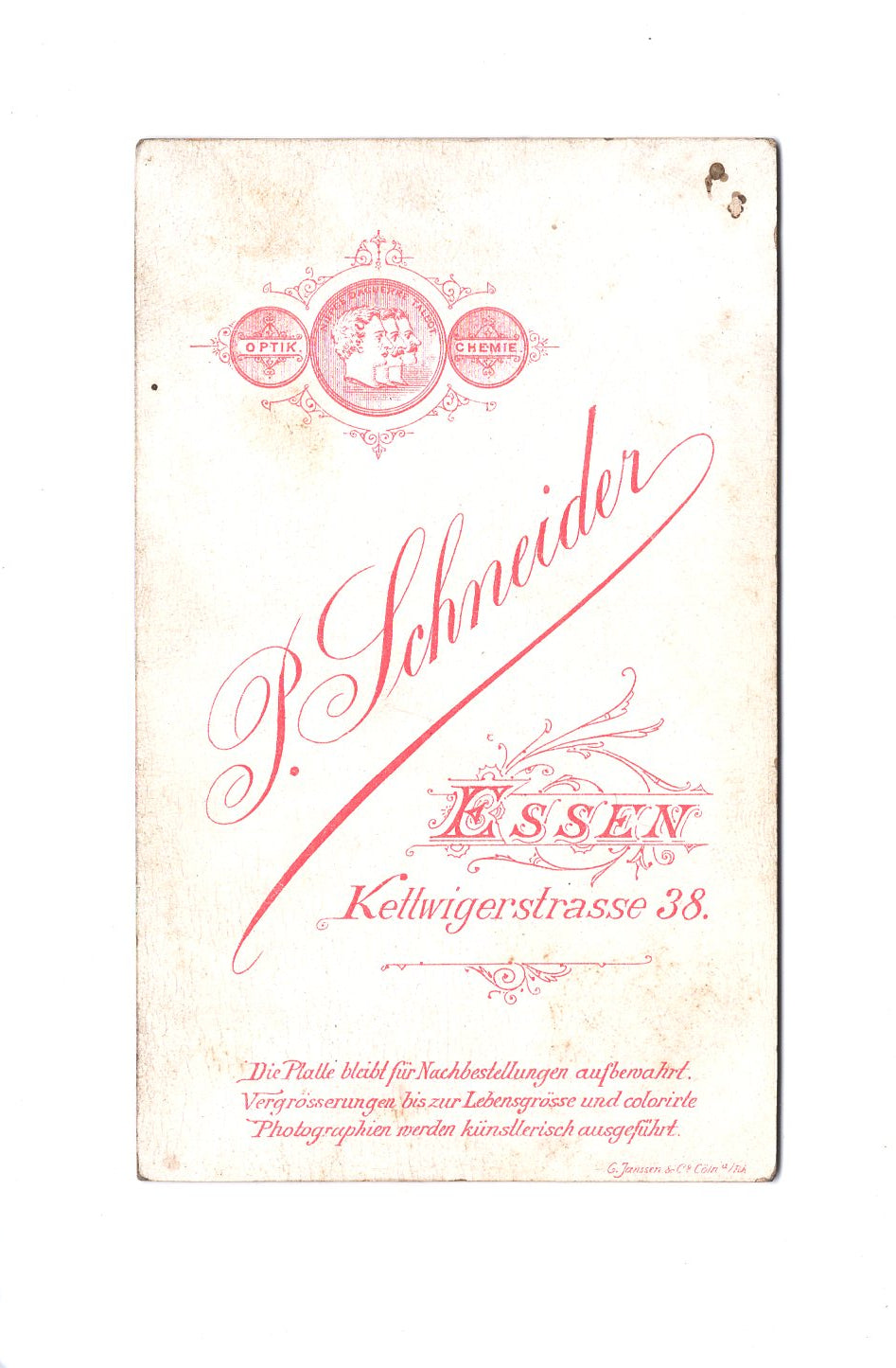 Fotografie Damenportrait - Essen 1880er