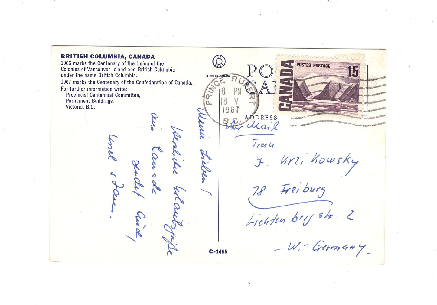 Ansichtskarte British Columbia / Kanada