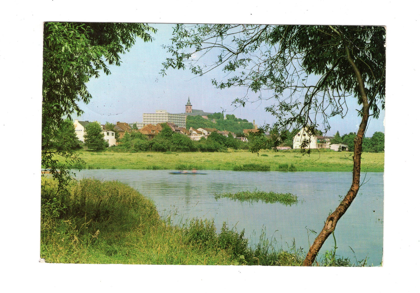 Ansichtskarte Siegburg / Blick über die Sieg