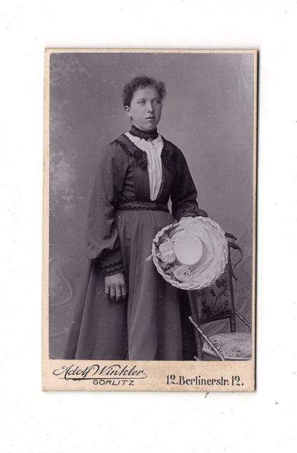 Fotografie Feine Dame - Görlitz um 1900 / CDV L1-24