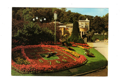 Ansichtskarte Baden bei Wien / Kurpark - Blumenuhr / Österreich