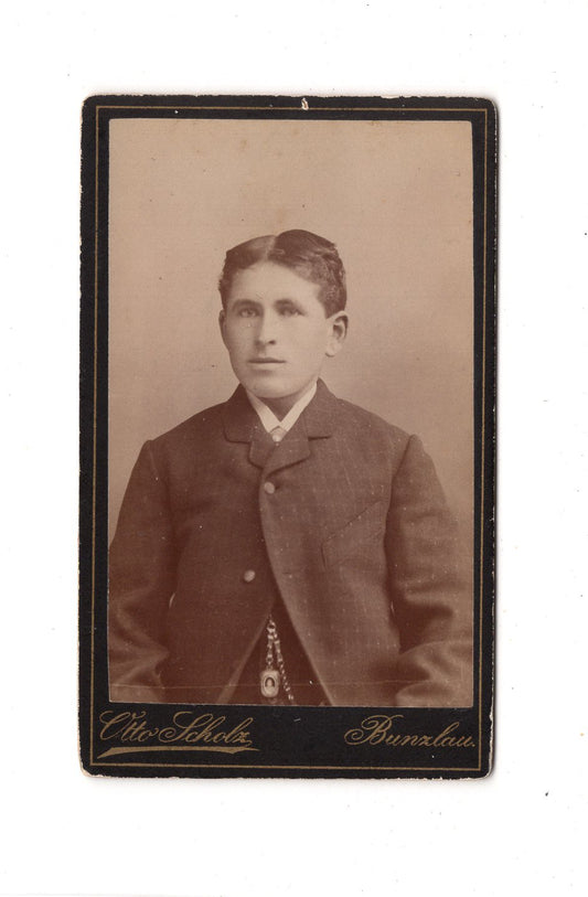 Fotografie Herrenportrait - Bunzlau / Boleslawiec 1880er / CDV C1-21