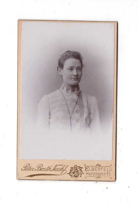 Fotografie Damenportrait - Elberfeld 1890er / CDV N1-13