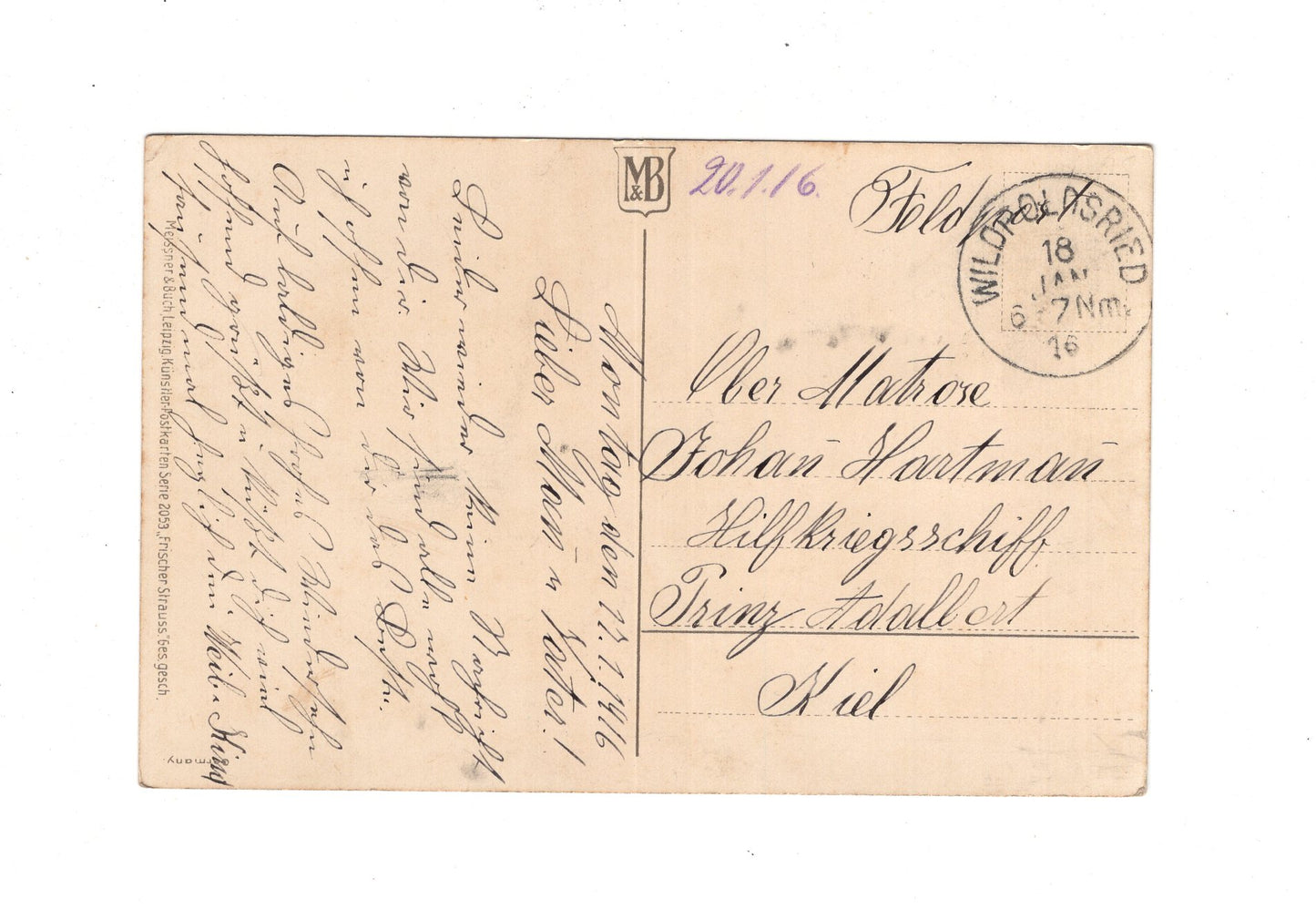 Ansichtskarte / Feldpost / Patriotische Karte - Wildpoldsried 1916