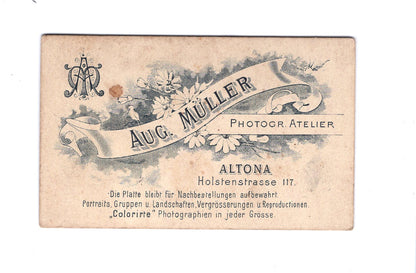 Fotografie Soldat / Soldatenportrait - Hamburg-Altona 1890er