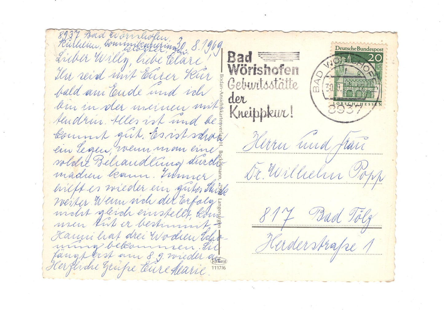 Ansichtskarte Bad Wörishofen / Kurpromenade +++