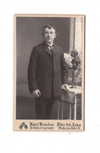 Fotografie Feiner Junge - Diez an der Lahn um 1910 / CDV M1-26