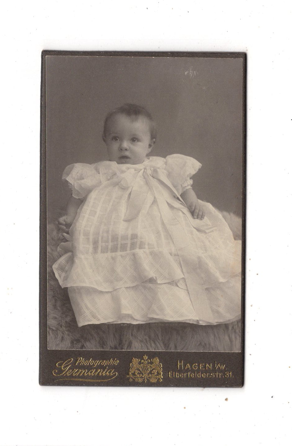 Fotografie Schönes Kinderbild / Baby - Hagen in Westfalen 1900er