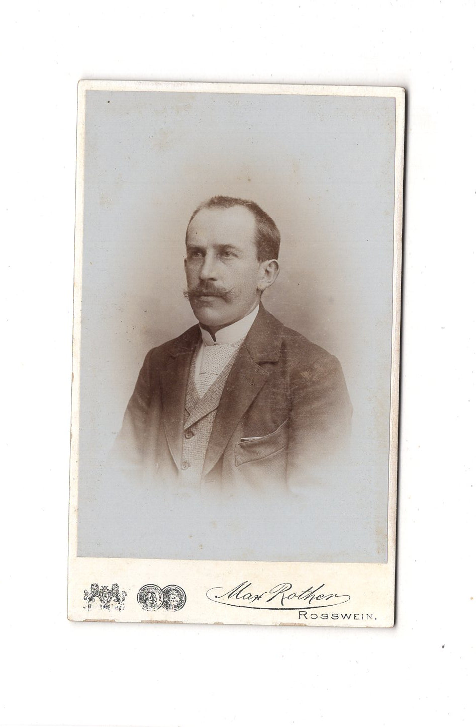 Fotografie Herrenportrait - Roßwein 1902-03 / CDV C1-21