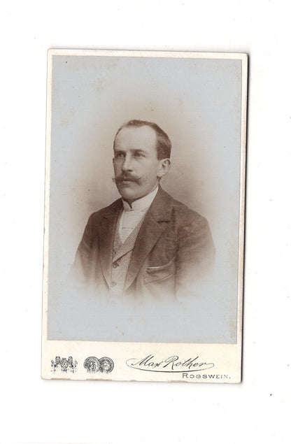 Fotografie Herrenportrait - Roßwein 1902-03 / CDV C1-21