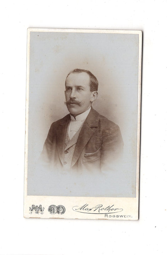 Fotografie Herrenportrait - Roßwein 1902-03 / CDV C1-21