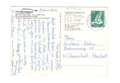 Ansichtskarte Berghof am Paradies mit Gästehaus Monika / Oberstaufen-Berg 8 / H1-55