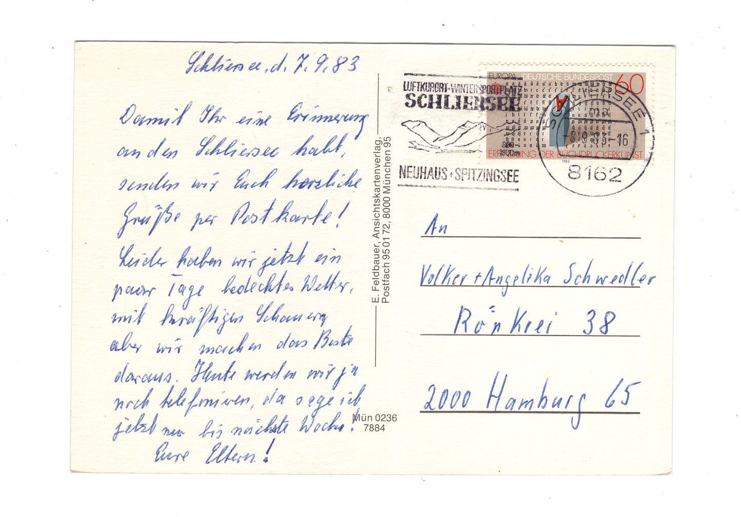 Ansichtskarte Grüße aus Schliersee