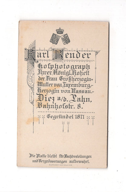 Fotografie Feiner Junge - Diez an der Lahn um 1910 / CDV M1-26