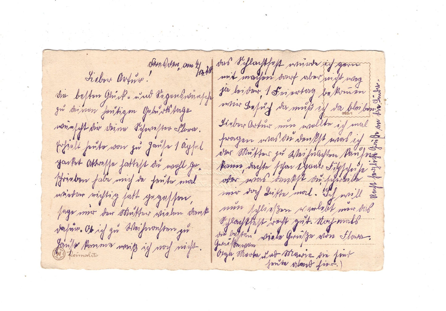 Ansichtskarte Glückwünsche / Glückwunsch zum Geburtstag / L1-57