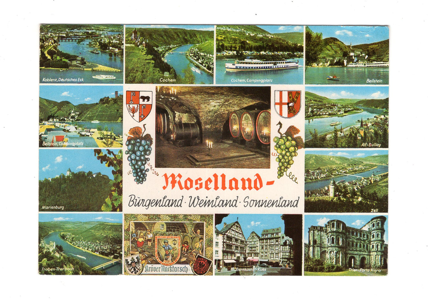 Ansichtskarte Moselland - Burgenland-Weinland-Sonnenland
