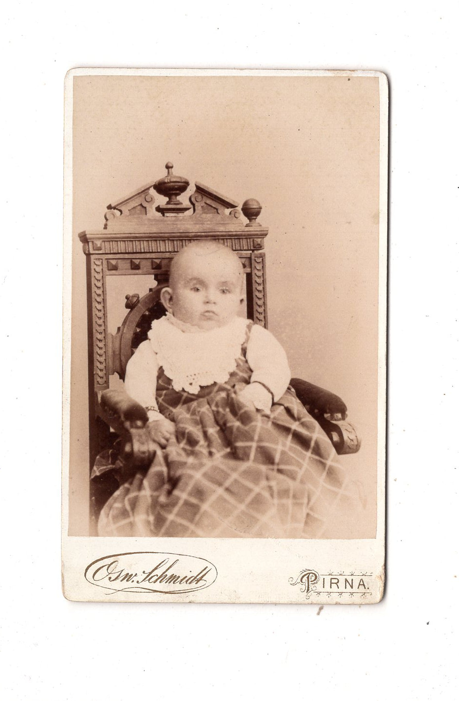 Fotografie Schönes Kinderbild / Baby - Pirna um 1890 / CDV N1-09