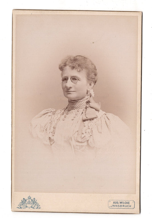 Fotografie Feine Dame / Frau v. Bargher - Innsbruck 1890er / CAB W-23