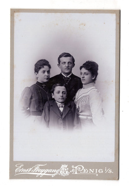 Fotografie Schönes Familienbild - Penig 1890er / CAB U-20