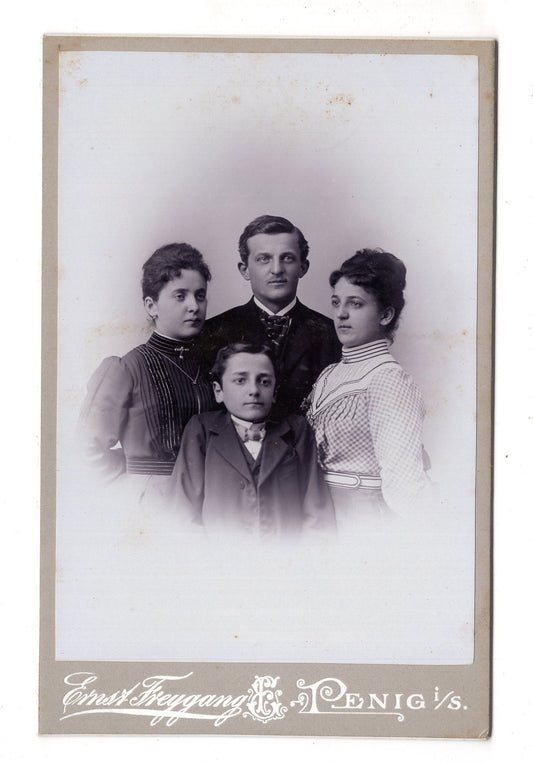 Fotografie Schönes Familienbild - Penig 1890er / CAB U-20